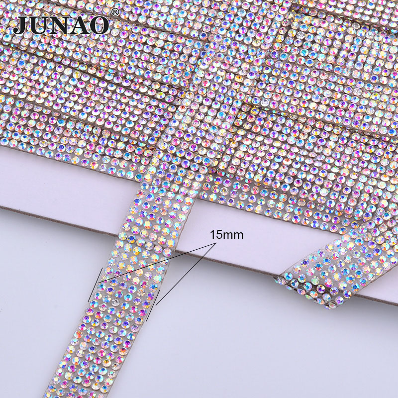 Crystal Mesh Fabric - Junao-クリスタルラインストーンab,アップリケ付きファブリックトリムラインストーン,ガラスストーン,ガーメントバッグ用メッシュベルト,デコレーション