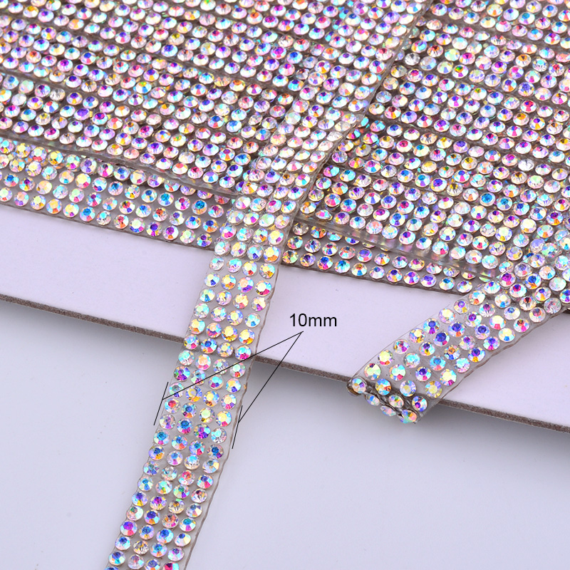 Junao-クリスタルラインストーンab,アップリケ付きファ - Crystal Mesh Fabric のレビューと価格