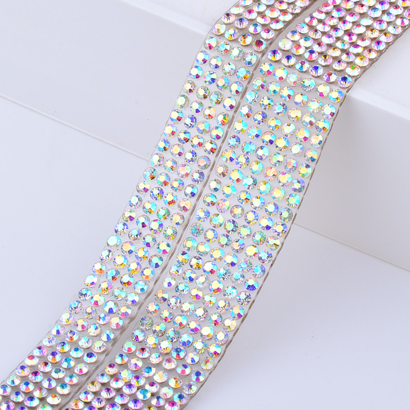 Junao-クリスタルラインストーンab,アップリケ付きファ - Crystal Mesh Fabric のレビューと価格