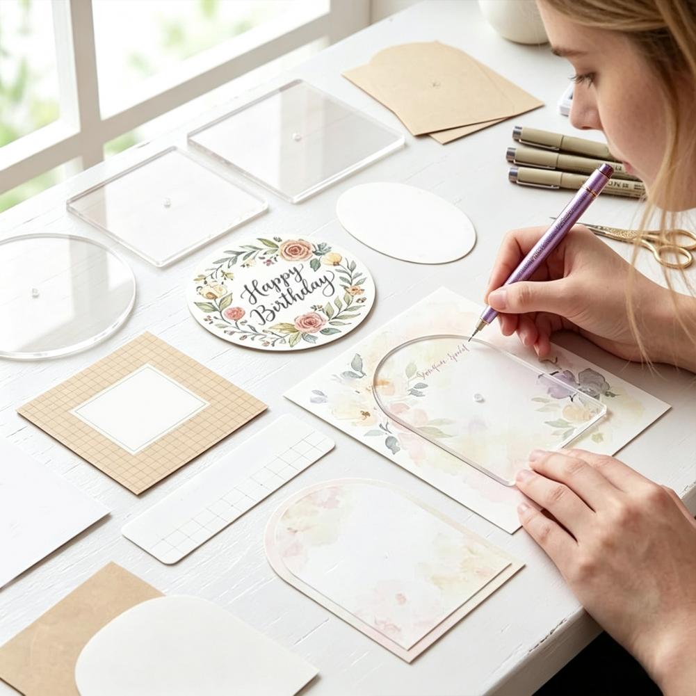 5個入り刺繍用アクリルテンプレートセット（丸型/正方形/長方 - Embroidery Craft のレビューと価格