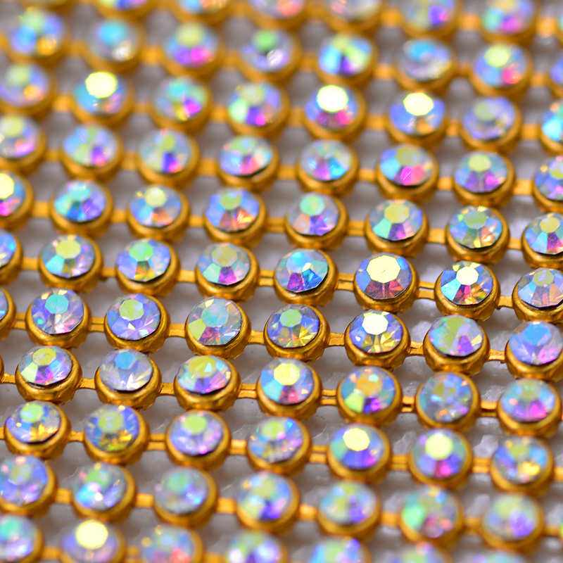 JUNAO 45*120cm クリスタルABガラスラインスト - Crystal Mesh Fabric のレビューと価格